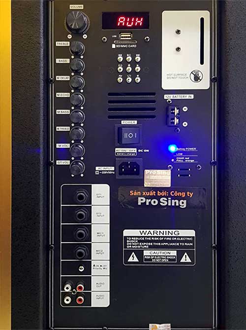 Loa di động Prosing W15A, loa kéo hát karaoke, power max 750W