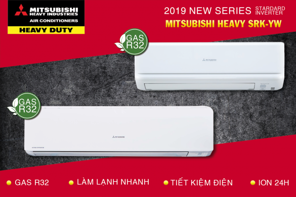 MITSUBISHI HEAVY RA MẮT ĐIỀU HÒA INVERTER SRK YW