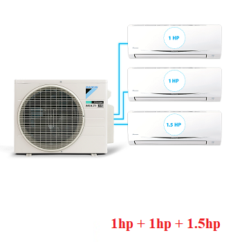 Điều Hòa Inverter Multi S Combo 3 dàn lạnh 1HP + 1HP + 1,5HP