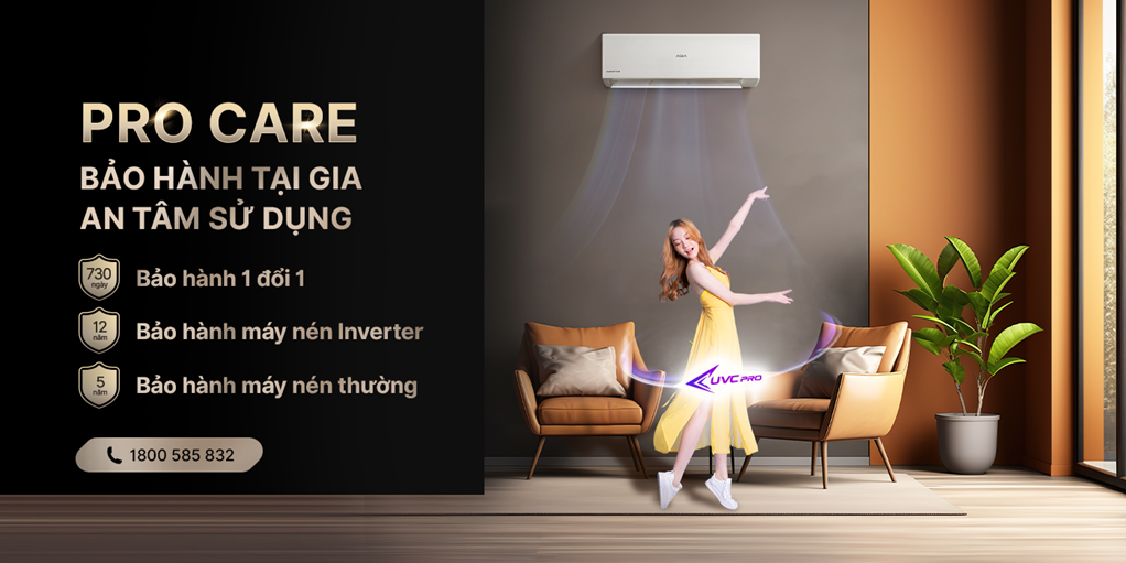 ĐIỀU HÒA AQUA “GHI ĐIỂM” VỚI CHÍNH SÁCH BẢO HÀNH CHÍNH HÃNG 2024