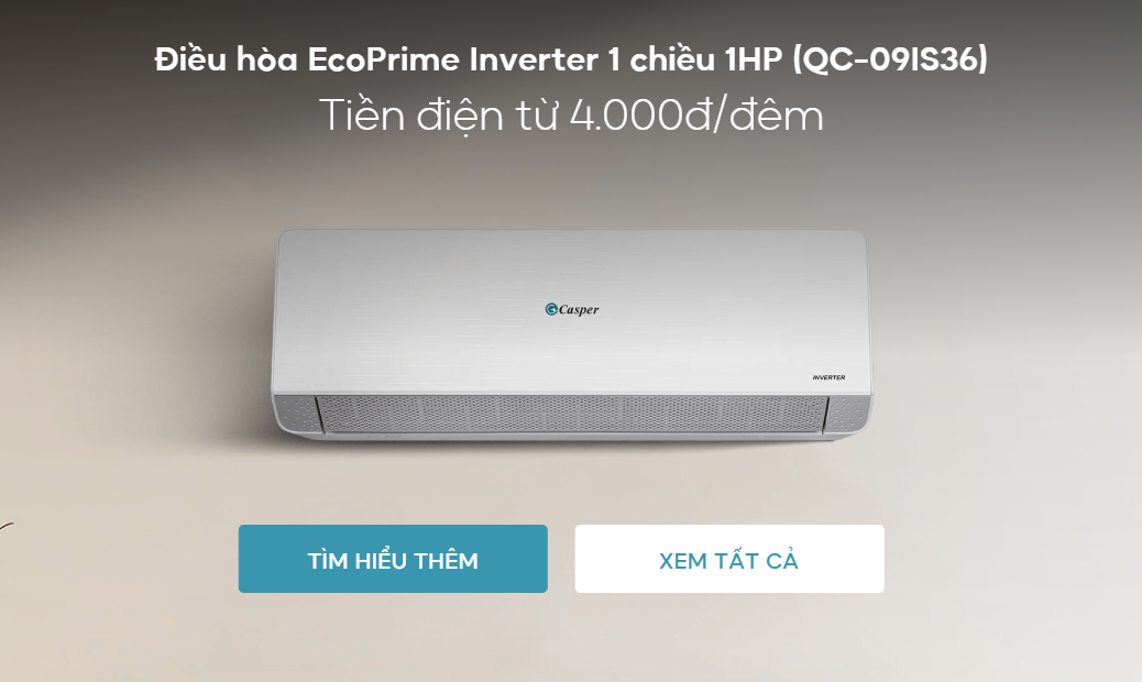 Điều hòa Casper 4000đ/đêm